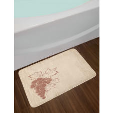 Vintage Style Fruits Branch Bath Mat