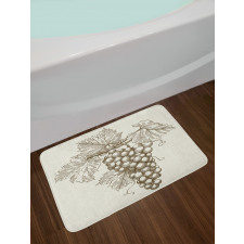 Ripe Fruits on Leafed Branch Bath Mat