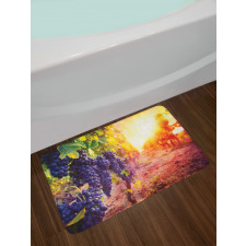 Grape in Countryside Vineyard Bath Mat