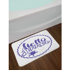 Hello Summer Season Circle Bath Mat