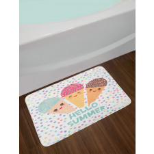 Ice Cream Cone with Dots Bath Mat