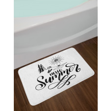 Hello Summer Camping Vacation Bath Mat