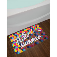 Retro Triangles Hello Summer Bath Mat