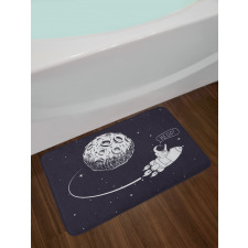 Hello Moon Astronaut Rocket Bath Mat