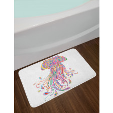 Doodle Abstract Colorful Bath Mat