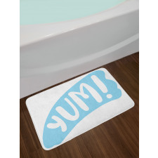 Simplistic Wording on Strokes Bath Mat