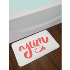 Words with Emoji Licking Face Bath Mat