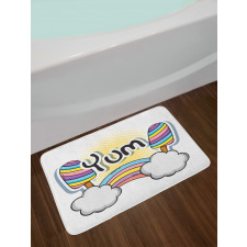 Rainbow Clouds and Popsicle Bath Mat