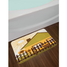 Cartoon House with Garden Bath Mat