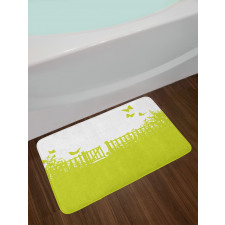 Garden Lawn and Gate Rural Bath Mat