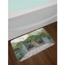 Wrought Floral Garden Gate Bath Mat