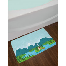 Rural Home Mountains Bath Mat