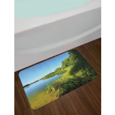 Coastline Trees Nature Bath Mat