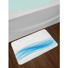 Smooth Wavy Lines Stream Flow Bath Mat