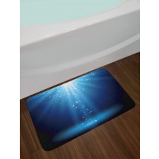 Star Night Vibrant Blue Tones Bath Mat