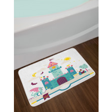 Children Theme Magic Kingdom Bath Mat