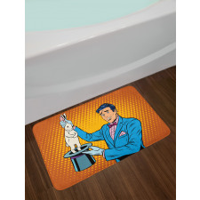 Magician Rabbit Pop Art Retro Bath Mat