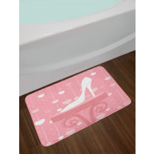 Classy Female Shoe Heart Bath Mat