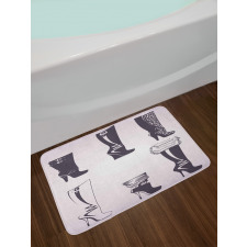 High Heel Boots Bath Mat