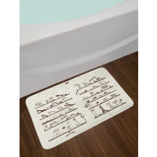 Feminine Shoes Shelves Bath Mat