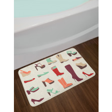 Flat and High Heel Shoes Bath Mat