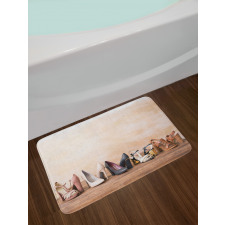 Classy Sleek Shoe Pairs Bath Mat