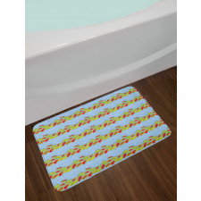 Venus Plants and Flies Line Bath Mat