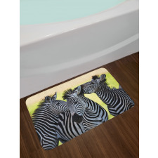 Zebras Wild Nature Bath Mat