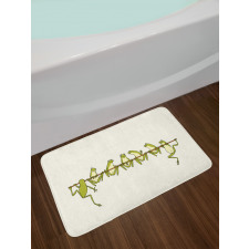 Frogs Hanging to a Stick Bath Mat