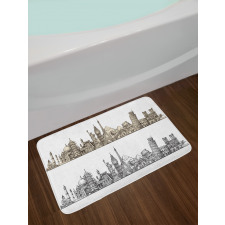 Historical Monument Lines Bath Mat