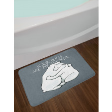 Your Hugs Lettering Valentines Bath Mat