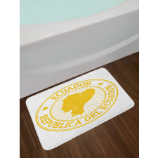 Retro Republica Del Ecuador Bath Mat