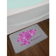 Polygonal Cartography Print Bath Mat