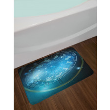 Horoscope Wheel Astrology Bath Mat