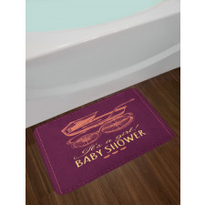 Retro Stroller Girl Bath Mat