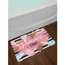 Summer Time Ice Cream Sticks Bath Mat