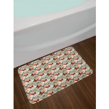 Poppies and Butterflies Bath Mat