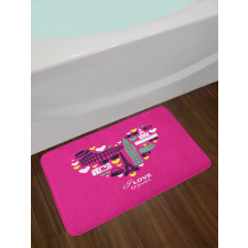 Traveling European Landmarks Bath Mat