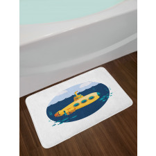 Nautical Wave Fish Bubble Bath Mat