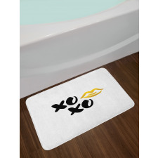 Simple Lettering with Lip Kiss Bath Mat