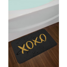 Romance Love Kisses Dark Print Bath Mat