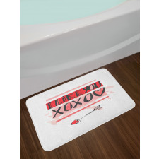 I Like You Brushstrokes Bath Mat