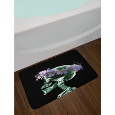 Xray Skeleton with Wreath Bath Mat