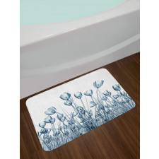 Crocus Flower Field in Xray Bath Mat