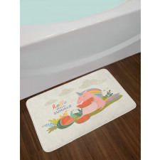 Summer Unicorn Watermelon Bath Mat