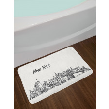 Simplistic Sketch of New York Bath Mat