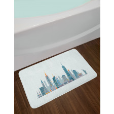 Megacity New York Illustration Bath Mat