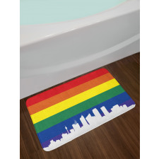 Sydney Buildings Rainbow Flag Bath Mat