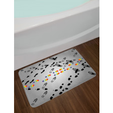 LGBT Lovers Meet in Crowd Bath Mat