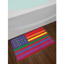 Gay Concept American Flag Bath Mat